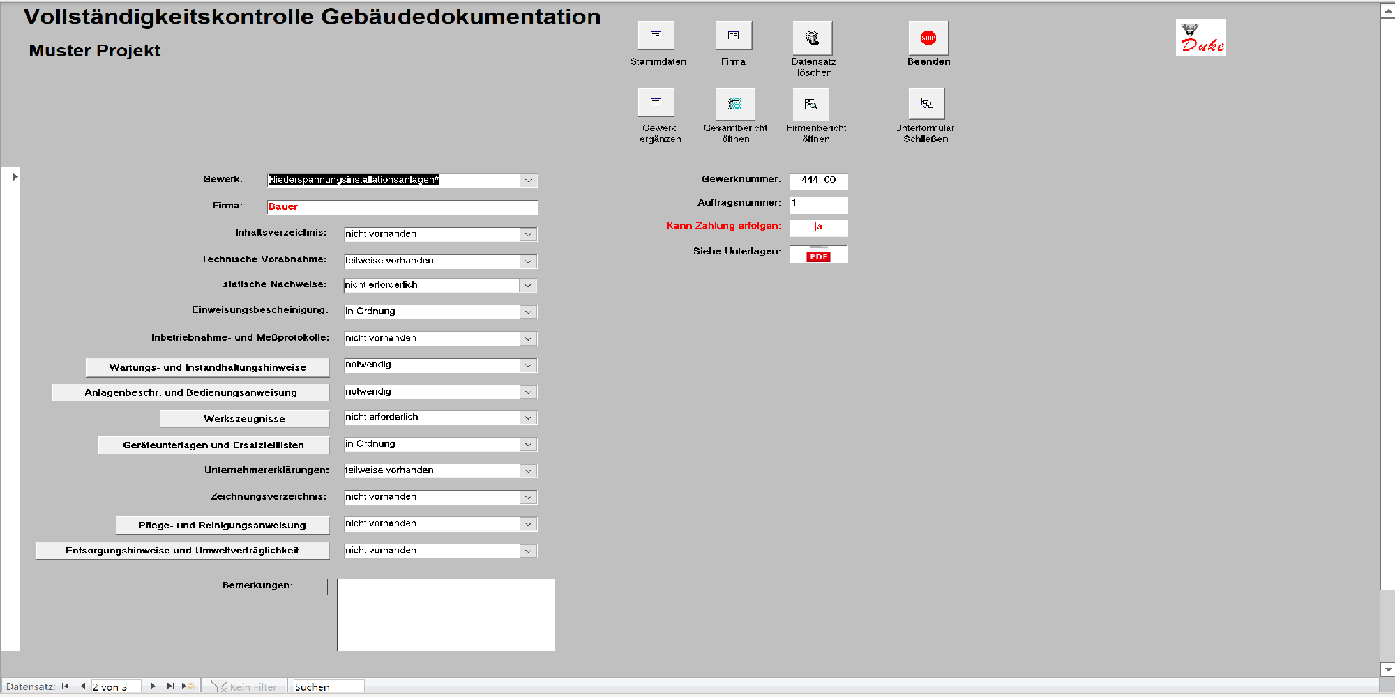 Gebäudedokumentation