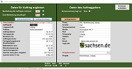 Eingabeformular Auftragsdaten