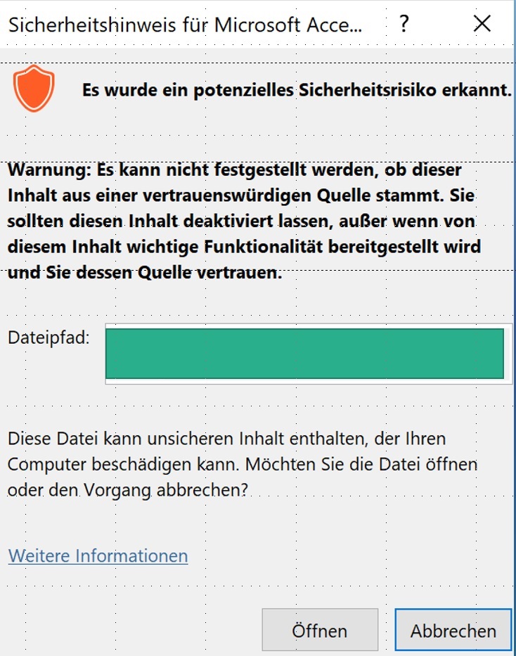 Fehlermeldung